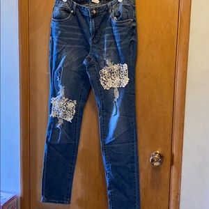 Never worn women lace jeans